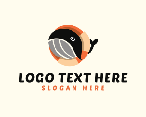 Rescue Team - Life Buoy Whale logo design