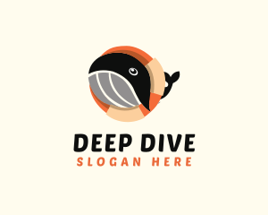 Dive - Life Buoy Whale logo design