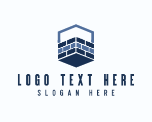 Cement - Brick Cube Masonry logo design