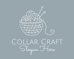 Knitting Needle Yarn logo design