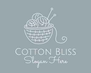 Knitting Needle Yarn logo design