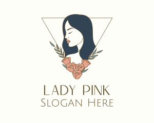 Lady Beautician Floral Logo