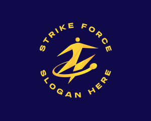 Strike - Football Soccer Lightning logo design