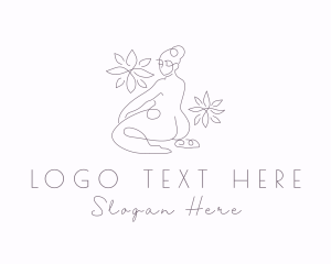 Body Scrub - Floral Wellness Woman logo design