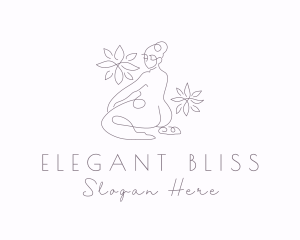 Model - Floral Wellness Woman logo design