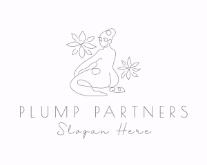 Chubby - Floral Wellness Woman logo design