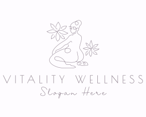 Floral Wellness Woman  logo design