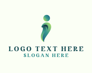 Letter I - Eco Friendly Organic Leaf logo design