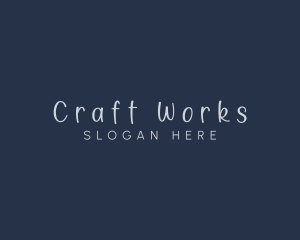 Crafting - Handwriting Craft Fashion logo design