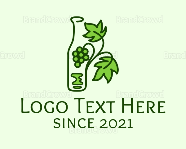 Grape Bottle Vine Logo