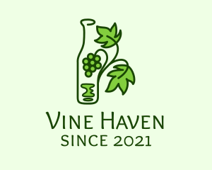 Grape Bottle Vine logo design