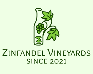 Grape Bottle Vine logo design