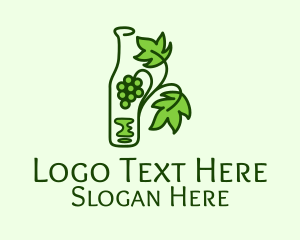 Grape Bottle Vine Logo