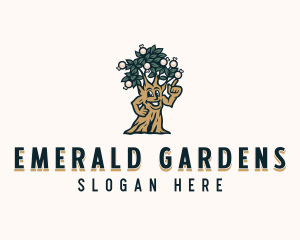 Eco Landscaping Tree logo design