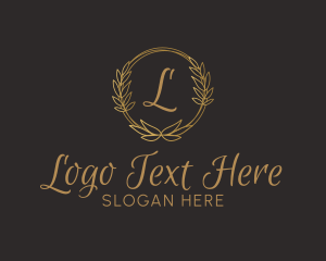 Store - Round Leaf Frame Ornament logo design