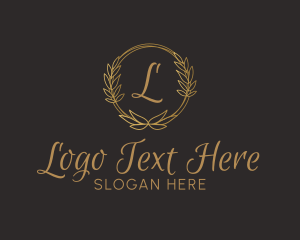 Strategist - Round Leaf Frame Ornament logo design