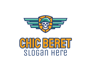 Skull Beret Automotive logo design