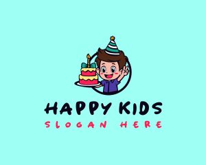 Cake Boy Birthday  logo design