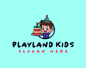 Cake Boy Birthday  logo design