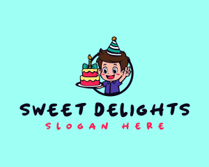 Cake Boy Birthday  logo design