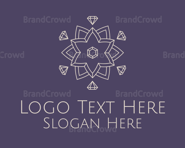 Diamond Lotus Outline Logo