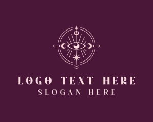 Celestial - Holistic Eye Moon logo design