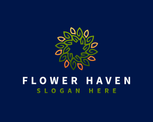 Flower Natural Leaf logo design