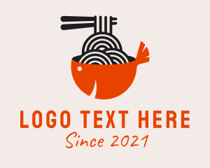 Chinese - Fish Bowl Ramen logo design