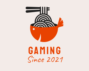 Cooking - Fish Bowl Ramen logo design