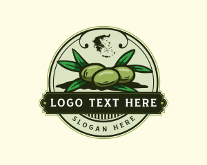 Map - Olive Fruit Greece logo design