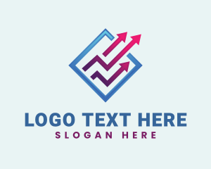 Statistics - Arrow Graph Statistics logo design