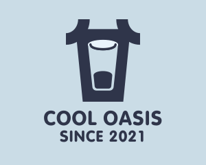Refreshment - Cow Milk Glass logo design