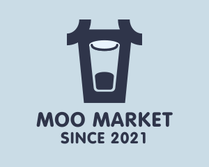 Cow Milk Glass logo design