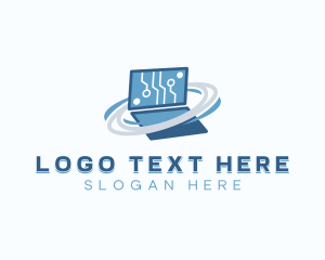 Technology - Cyber Technology Laptop logo design