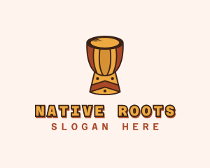 Native - Native Music Djembe logo design