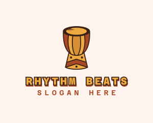 Djembe - Native Music Djembe logo design