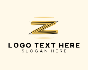 Letter Z - Artist Paint Letter Z logo design