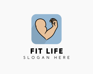 Strong Biceps Fitness logo design