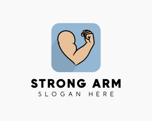 Arm - Strong Biceps Fitness logo design