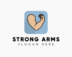 Strong Biceps Fitness logo design