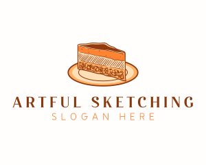 Cheesecake Sweets Dessert logo design