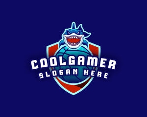 Streaming - Basketball Sports Shark logo design