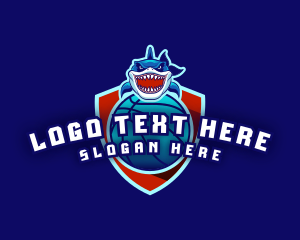 Aquatic - Basketball Sports Shark logo design