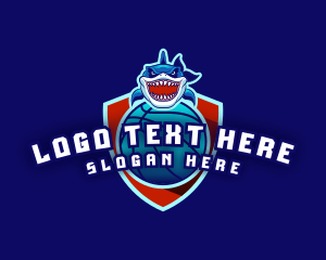 Basketball Sports Shark Logo