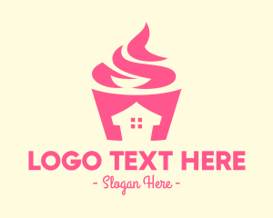 House - Pink Yogurt House logo design