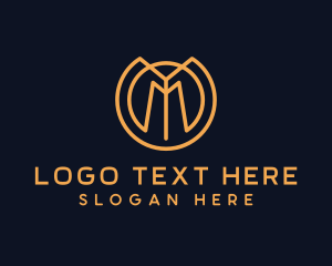 Luxury - Gold Luxury Letter M logo design