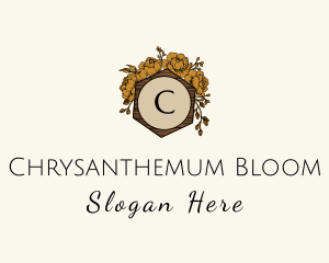 Chrysanthemum - Rustic Flower Garden logo design