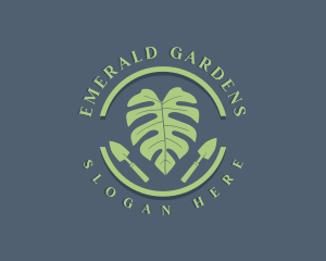 Garden Tools Leaf logo design