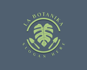 Landscaping - Garden Tools Leaf logo design