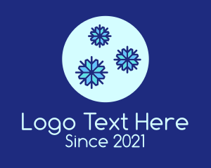 Freezer - Ice Winter Snowflakes logo design